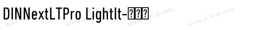 DINNextLTPro LightIt字体转换